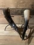 Set of 2 Authentic Viking Drinking Horns