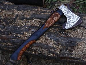 Custom Handcrafted Viking Tomahawk Axe with Sheath