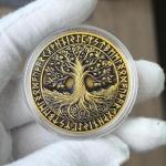 Viking Warrior Challenge Coin with Tree of Life