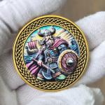 Viking Warrior Challenge Coin with Tree of Life