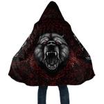 Nordic Men’s Winter Viking Hooded Cloak Jacket