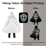 Nordic Men’s Winter Viking Hooded Cloak Jacket