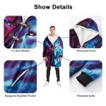 Nordic Men’s Winter Viking Hooded Cloak Jacket