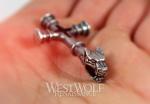 Silver Viking Fenrir Wolf Cross Pendant Jewelry