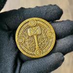 Thor's Hammer Viking Challenge Coin – Motivational Gift
