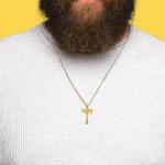 14K Gold Viking Axe Charm Pendant Necklace