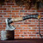 Viking Battle Axe with Nordic Runes Design