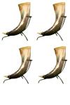 Norse Drinking Horn Mug Set for Beer & Mead