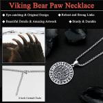 Silver Bear Claw Pendant - Norse Viking Amulet
