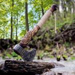 Viking Hand Forged Axe - Carbon Steel Blade