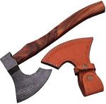 Hand Forged Damascus Steel Viking Bearded Tomahawk