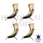 Norse Drinking Horn Mug Set for Beer & Mead