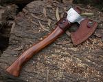 Hand Forged Damascus Steel Viking Camping Hatchet