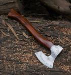 Hand Forged Damascus Steel Viking Camping Hatchet