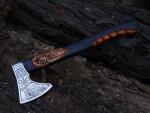 Viking Carbon Steel Tomahawk Axe with Sheath