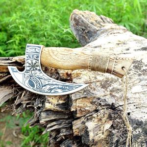 Norse Valhalla Throwing Axe and Pizza Cutter