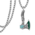 Men's 925 Sterling Silver Viking Axe Necklace
