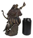 Viking Skadi Goddess with Bow and Wolf Figurine