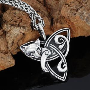 Freya's Cat Viking Necklace in Norse Style