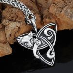 Freya's Cat Viking Necklace in Norse Style