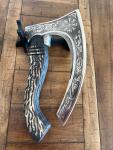 Personalized Viking Valhalla Axe with Leather Sheath