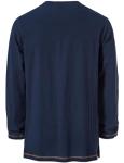 Men's Navy Blue Viking Costume Lace-Up Shirt