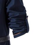 Men's Navy Blue Viking Costume Lace-Up Shirt