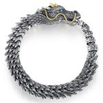 Sterling Silver Dragon Viking Bracelet for Men
