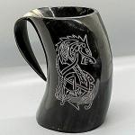Dragon Horn Tankard - Mjolnir & Odin Design