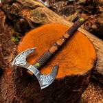 Custom Hand Forged Viking Axe for Camping