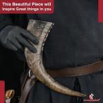 Natural Viking Renaissance Drinking Horn by Nili-Ravi