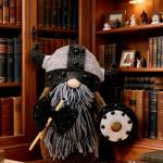 Viking Berserker Gnome Plush Figure - 10'' Decor