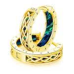 Viking Silver & Gold Rune Hoop Earrings