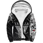 3D Printed Viking Runes Sherpa Hoodie, XXL