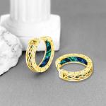 Viking Silver & Gold Rune Hoop Earrings