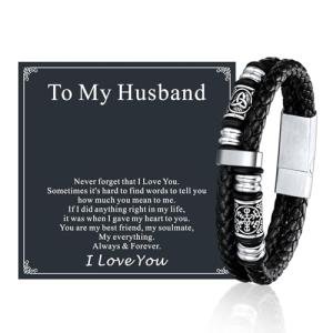 Viking Bracelet for Men with Norse Compass Design