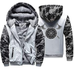 Men's Warm Fleece Viking Axe Hoodie