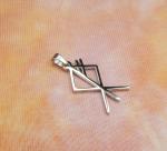 Wolf Rune Necklace with Waterproof Bindrune Charm