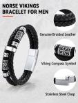 Viking Bracelet for Men with Norse Compass Design