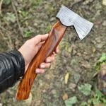 Custom Hand Forged Damascus Steel Viking Tomahawk