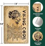 Inspirational Viking Wall Decor Metal Tin Sign