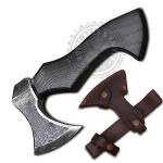 Custom Black Viking Tomahawk Axe for Outdoor Fun