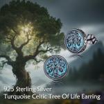 Viking Tree of Life Sterling Silver Earrings