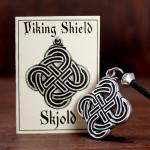 Pewter Viking Shield Knotwork Necklace for Asatru