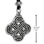 Pewter Viking Shield Knotwork Necklace for Asatru