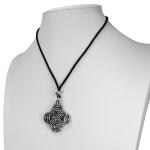 Pewter Viking Shield Knotwork Necklace for Asatru