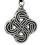 Pewter Viking Shield Knotwork Necklace for Asatru