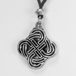 Pewter Viking Shield Knotwork Necklace for Asatru