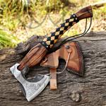 Custom Hand-Forged Viking Valhalla Axe with Sheath