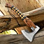 Custom Hand-Forged Viking Valhalla Axe with Sheath